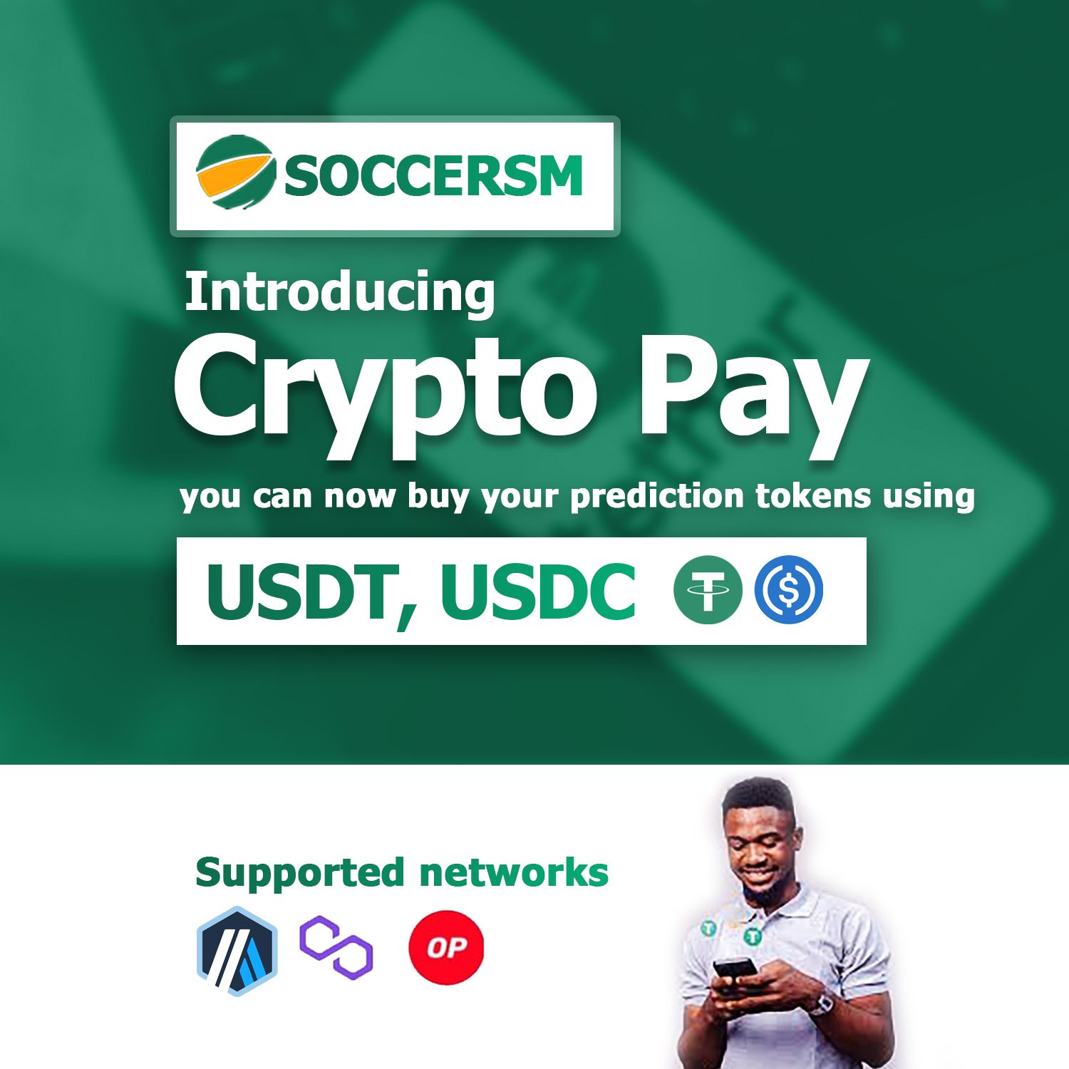 You can now buy Soccersm tokens with Crypto!